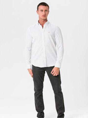 By Diess Collection Slim fit Πουκάμισο 'OXFORD' σε λευκό