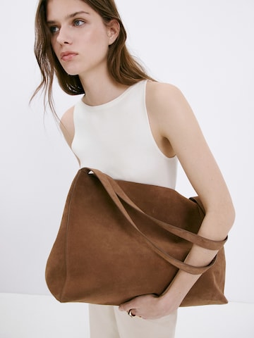 MANGO Stricktop 'SUENYO' in Beige: Vorderseite