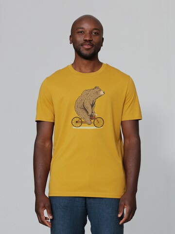 Watapparel T-Shirt ' Fahrradbär ' in Gelb: Vorderseite