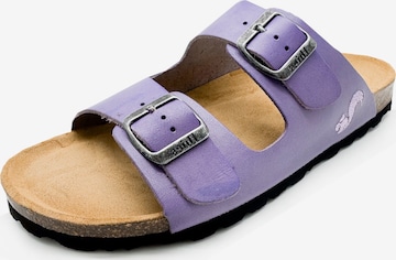 thies Mules 'Eco Leather Sandal' in Purple: front