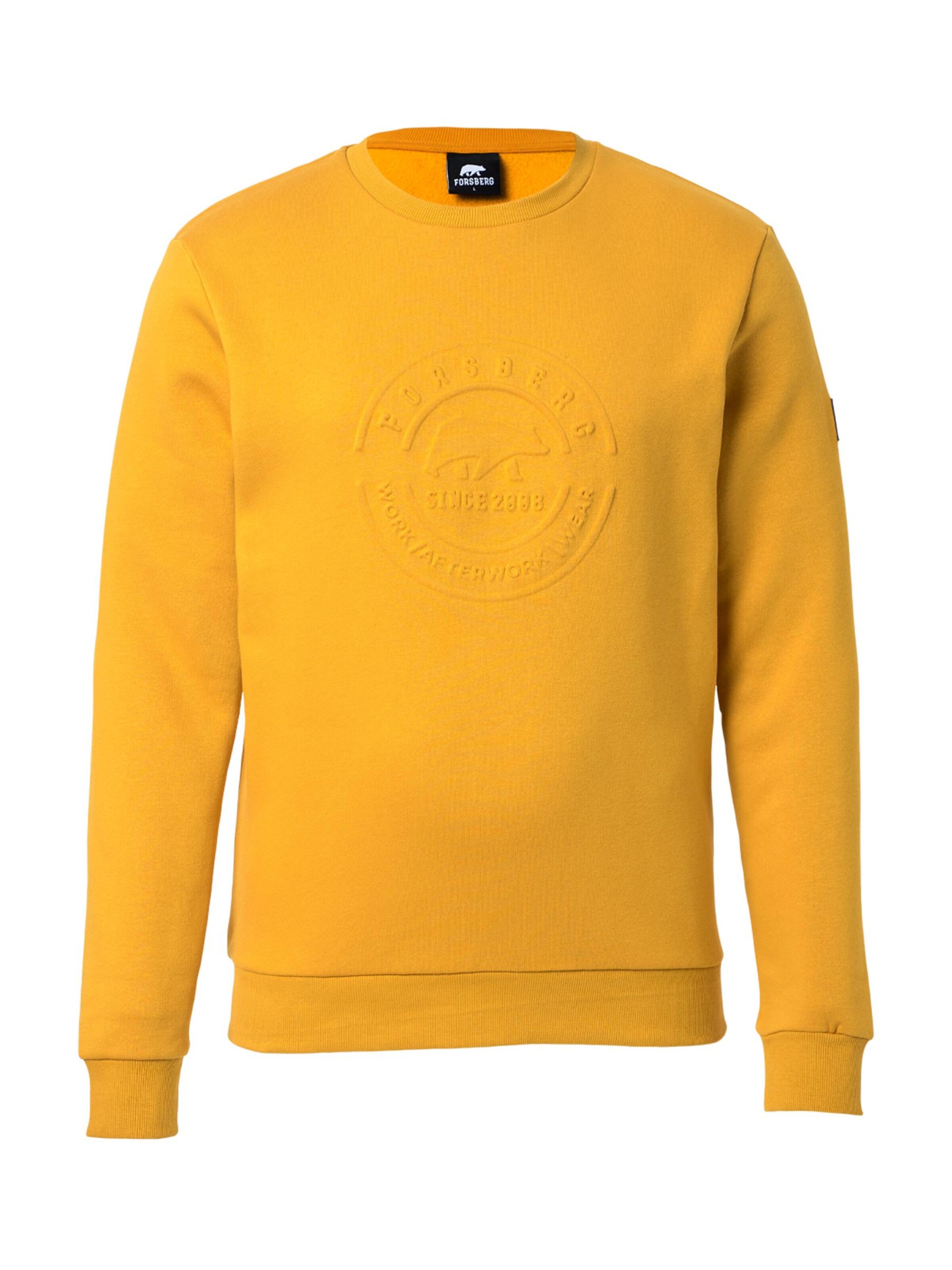FORSBERG Sweatshirt 'Sweatshirt mit 3D Logo' in Yellow: front