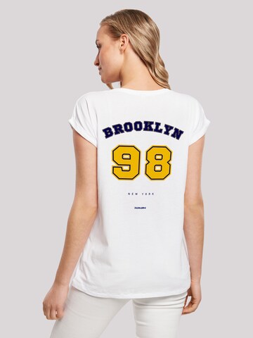 T-shirt 'Brooklyn 98 NY' F4NT4STIC en blanc : devant