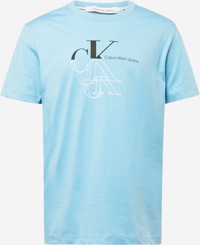 Calvin Klein Jeans T-Shirt en bleu clair / noir / blanc, Vue avec produit
