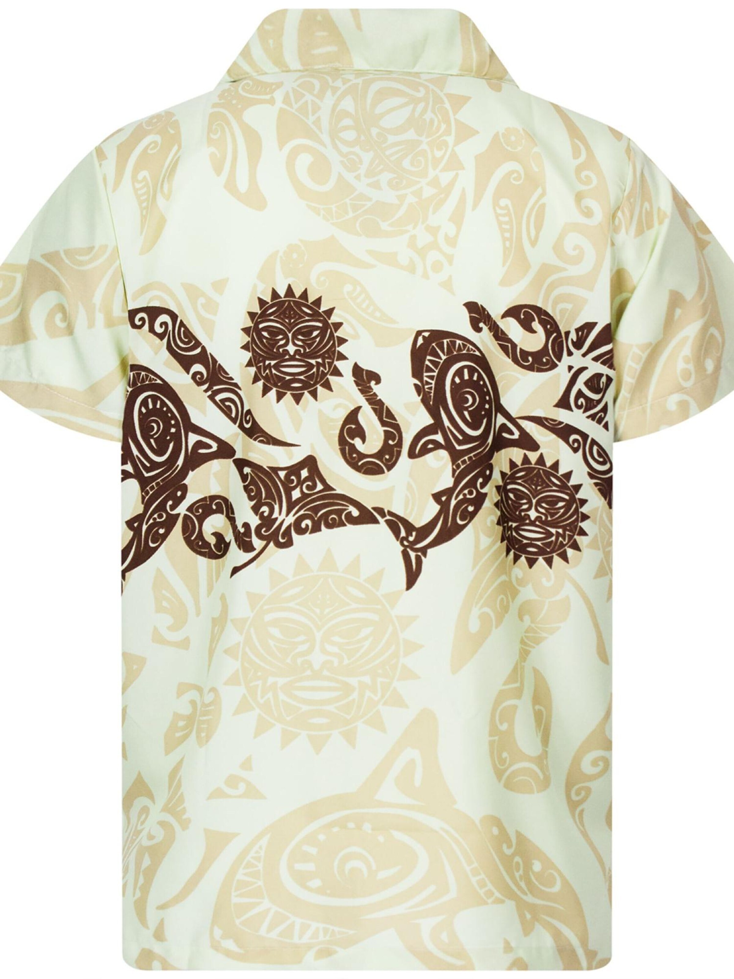 King Kameha - Camiseta 'Maori Chest' en beige