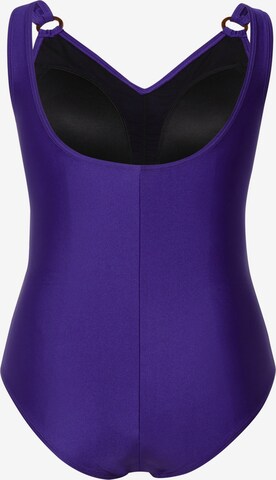 Ulla Popken Bustier Badpak in Lila