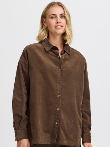 Camicia da donna 'Cory SH 1' di Fransa in marrone: frontale