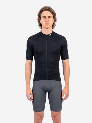 WULIBIKE - Ropa para correr 'Wulibike Radsport-Set 'Gran Fondo' Schwarz/Grau' en negro: frente