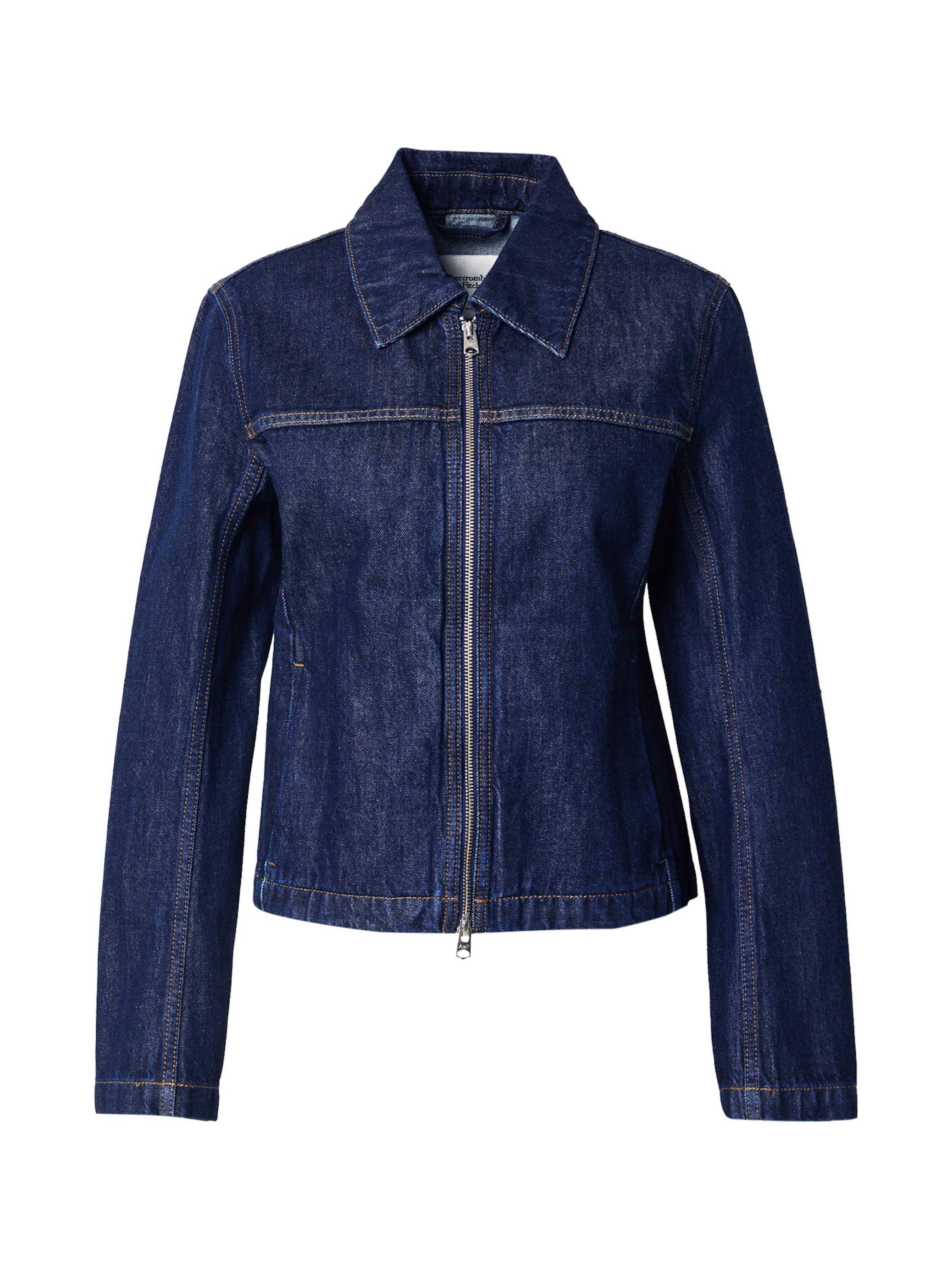 Abercrombie & Fitch Přechodná bunda – modrá: přední strana