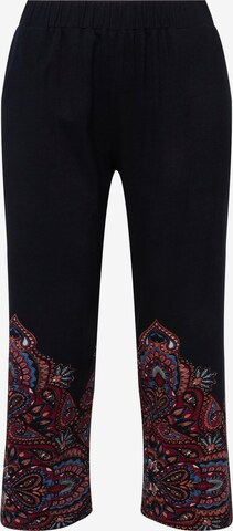 Ulla Popken Loosefit Broek in Blauw: voorkant