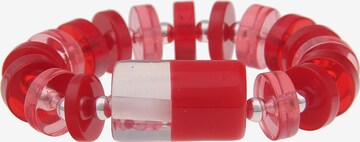 Leslii Bracelet 'Retro Zylinder' in Red: front