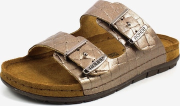 ROHDE Pantolette in Gold: Vorderseite