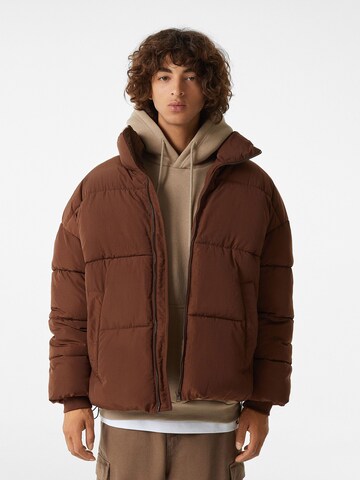 Bershka Between-season jacket in Brown: front