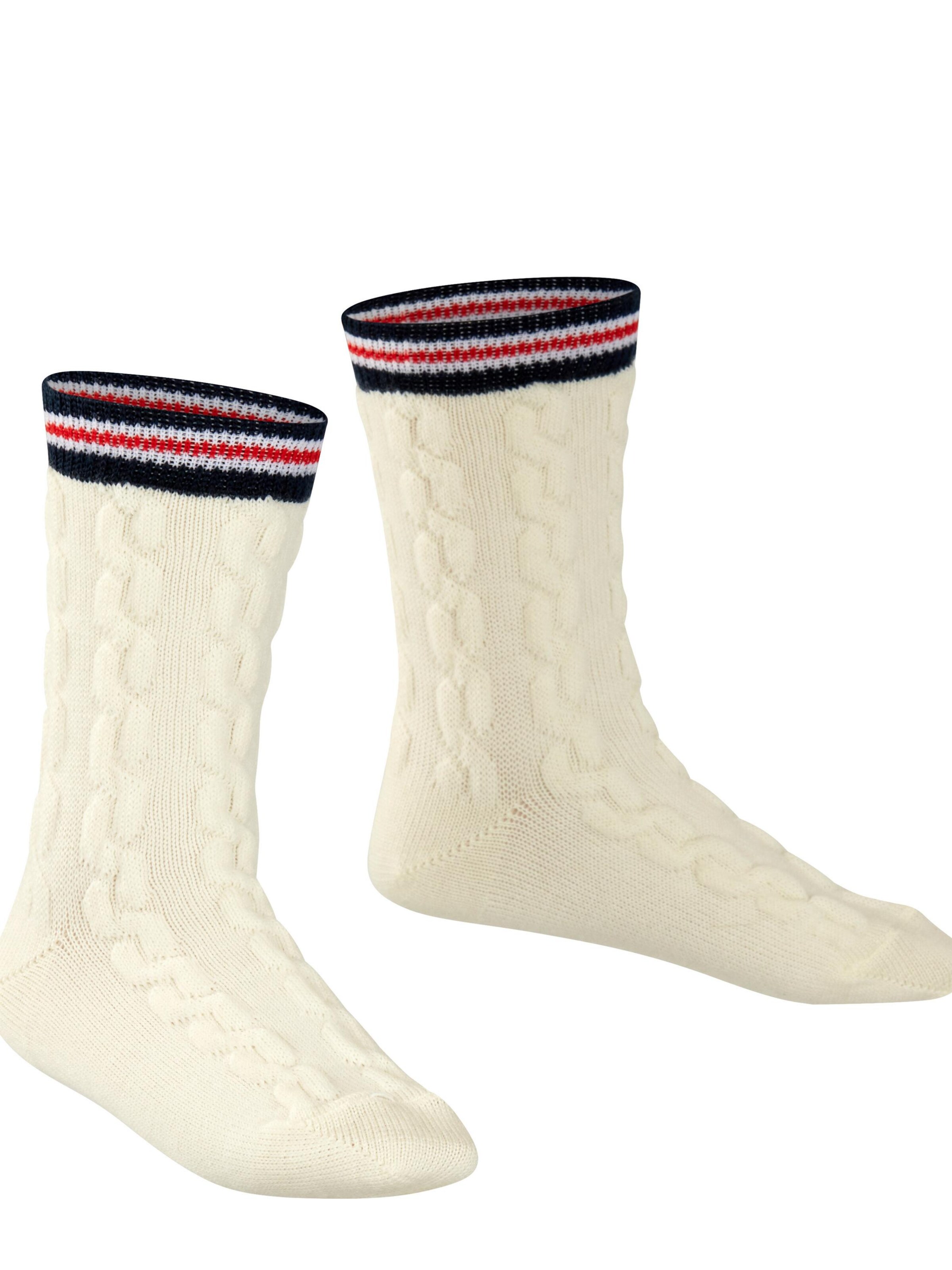 FALKE Socks 'Preppy Cable' in White