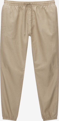 Pull&Bear Tapered Broek in Bruin: voorkant