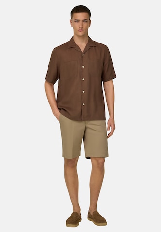 Boggi Milano Regular fit Button Up Shirt in Brown