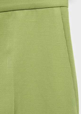 MANGO Wide leg Pleated Pants 'Apple' in Green