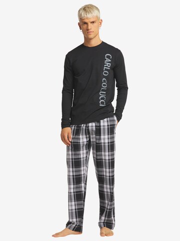 Carlo Colucci Long Pajamas 'D'Alpaos' in Black: front