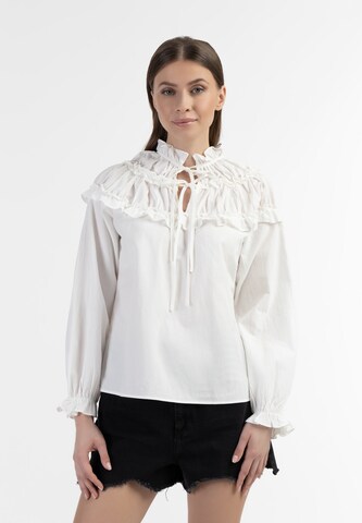 DreiMaster Vintage - Blusa en blanco: frente