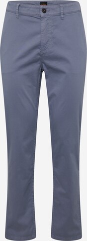 BOSS Tapered Chino Pants in Blue: front