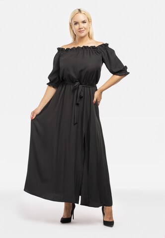 Karko Dress ' ASTRA ' in Black: front