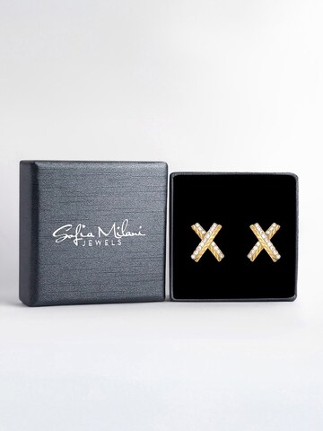 Sofia Milani Earrings 'X' in Gold