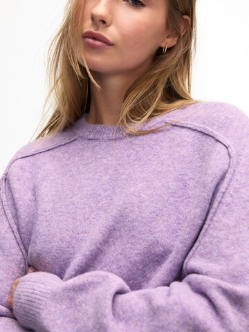 Pull&Bear Pulóver - lila