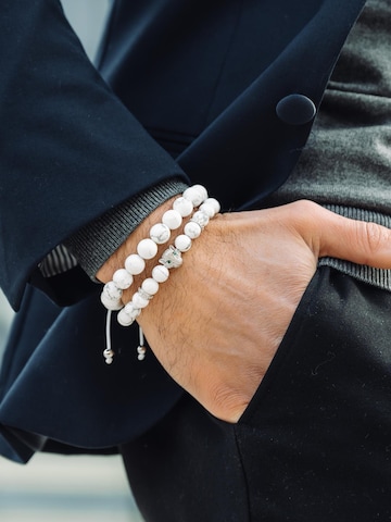 GT Collection Armband 'LEOPARD'‌‌‌ in Weiß: Vorderseite