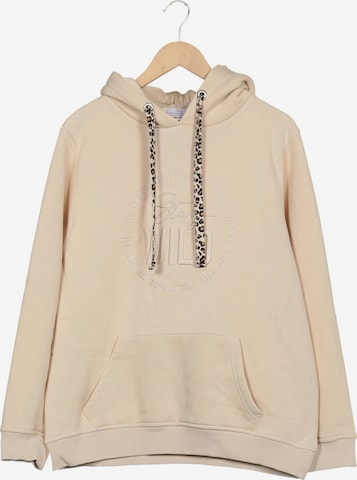 Zwillingsherz Kapuzenpullover L in Beige: predná strana