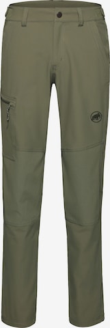 MAMMUT Outdoor Pants in Green: front