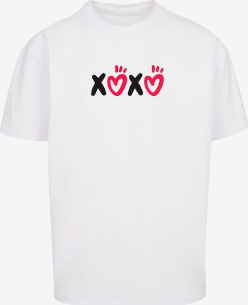 Merchcode Shirt 'Valentines Day - XOXO' in White: front