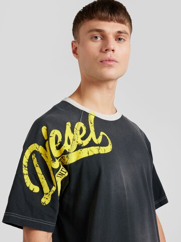 DIESEL Shirt 'T-ROXT-SLITS' in Zwart