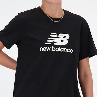 new balance T-shirt 'Essentials' en noir / blanc, Vue avec produit