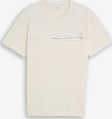 T-Shirt TOM TAILOR en beige : devant