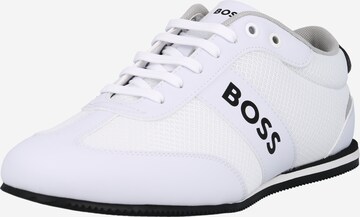 Sneaker low de la BOSS pe alb: față