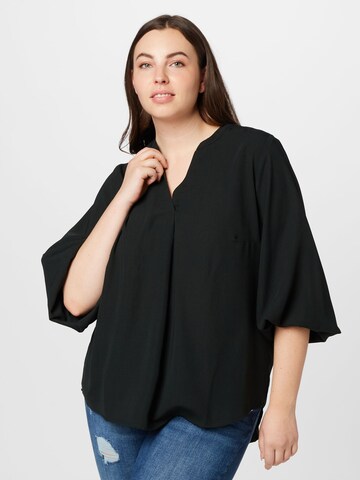 ONLY Carmakoma Bluse in Schwarz: predná strana