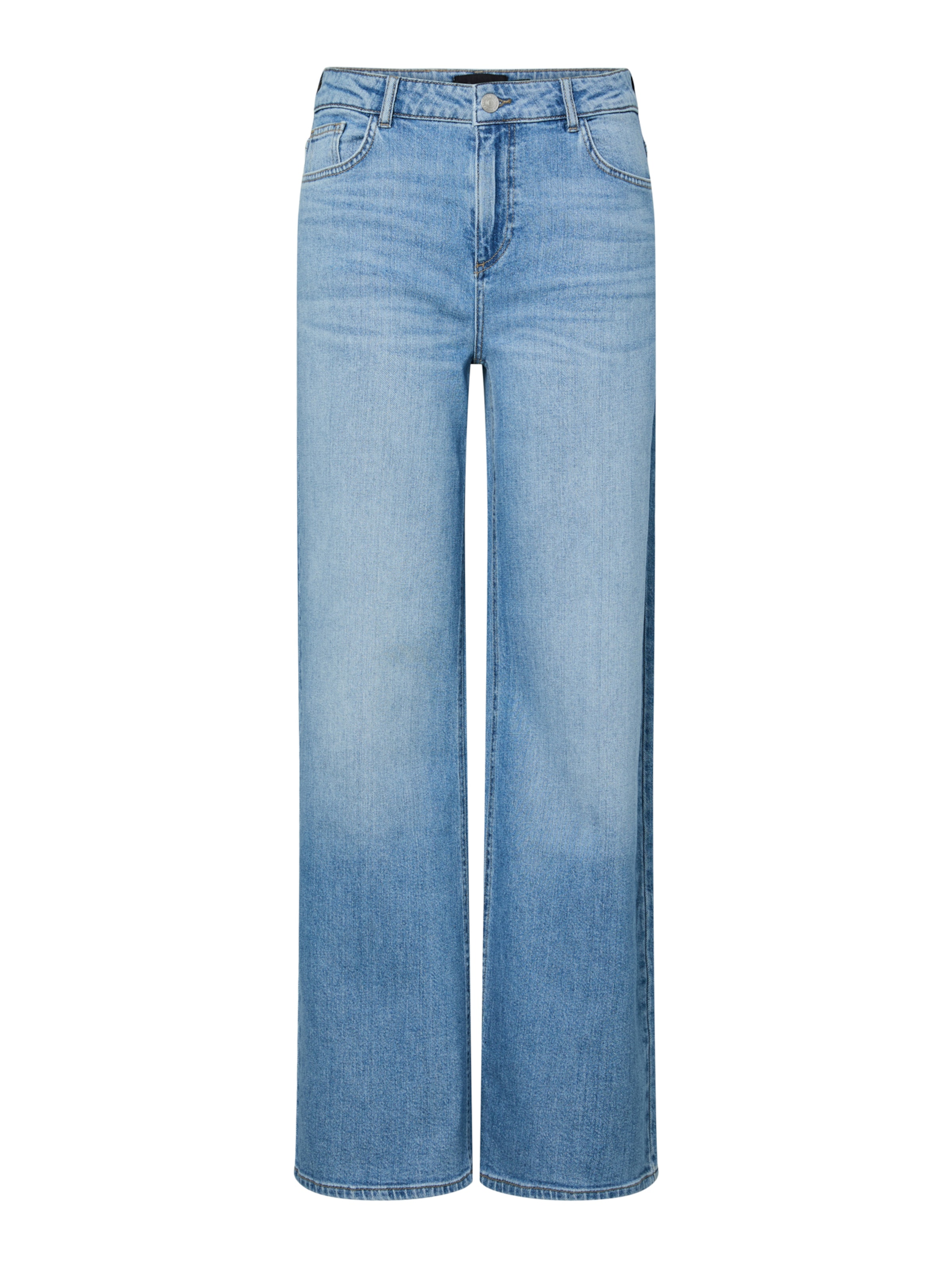 Wide leg Jeans 'PCSilke' de la PIECES pe albastru: față