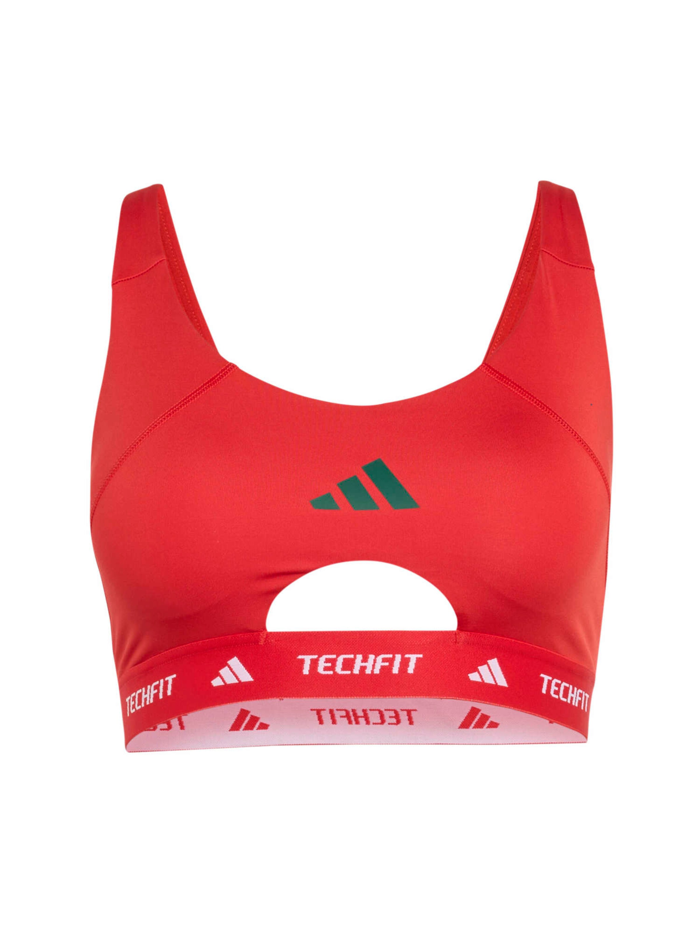 ADIDAS PERFORMANCE Спортивный бюстгальтер в Красный: спереди