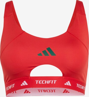 ADIDAS PERFORMANCE Спортивный бюстгальтер в Красный: спереди