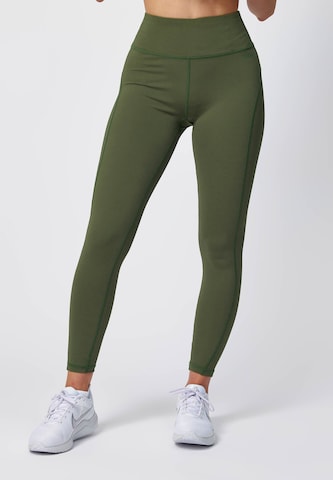 Skinny Leggings SNOCKS en vert : devant