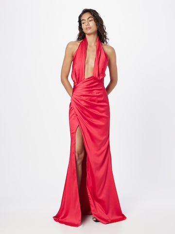 Unique Evening Dress in Pink: front