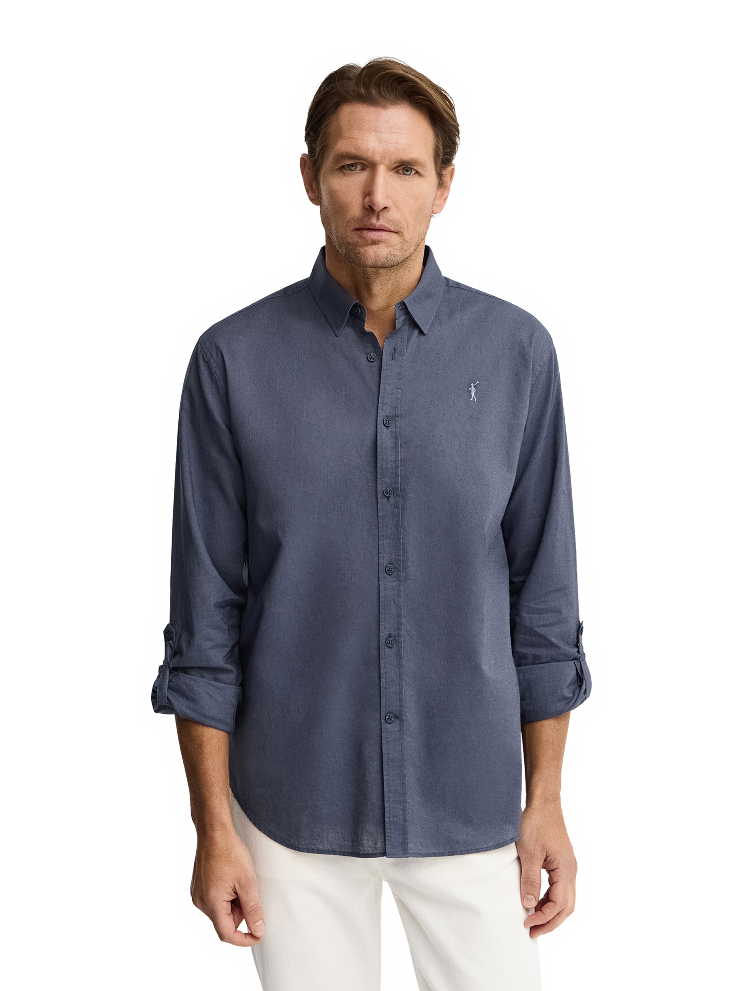 Polo Club Regular fit Button Up Shirt in Blue: front