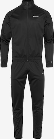 Champion Authentic Athletic Apparel Tracksuit in Black: front