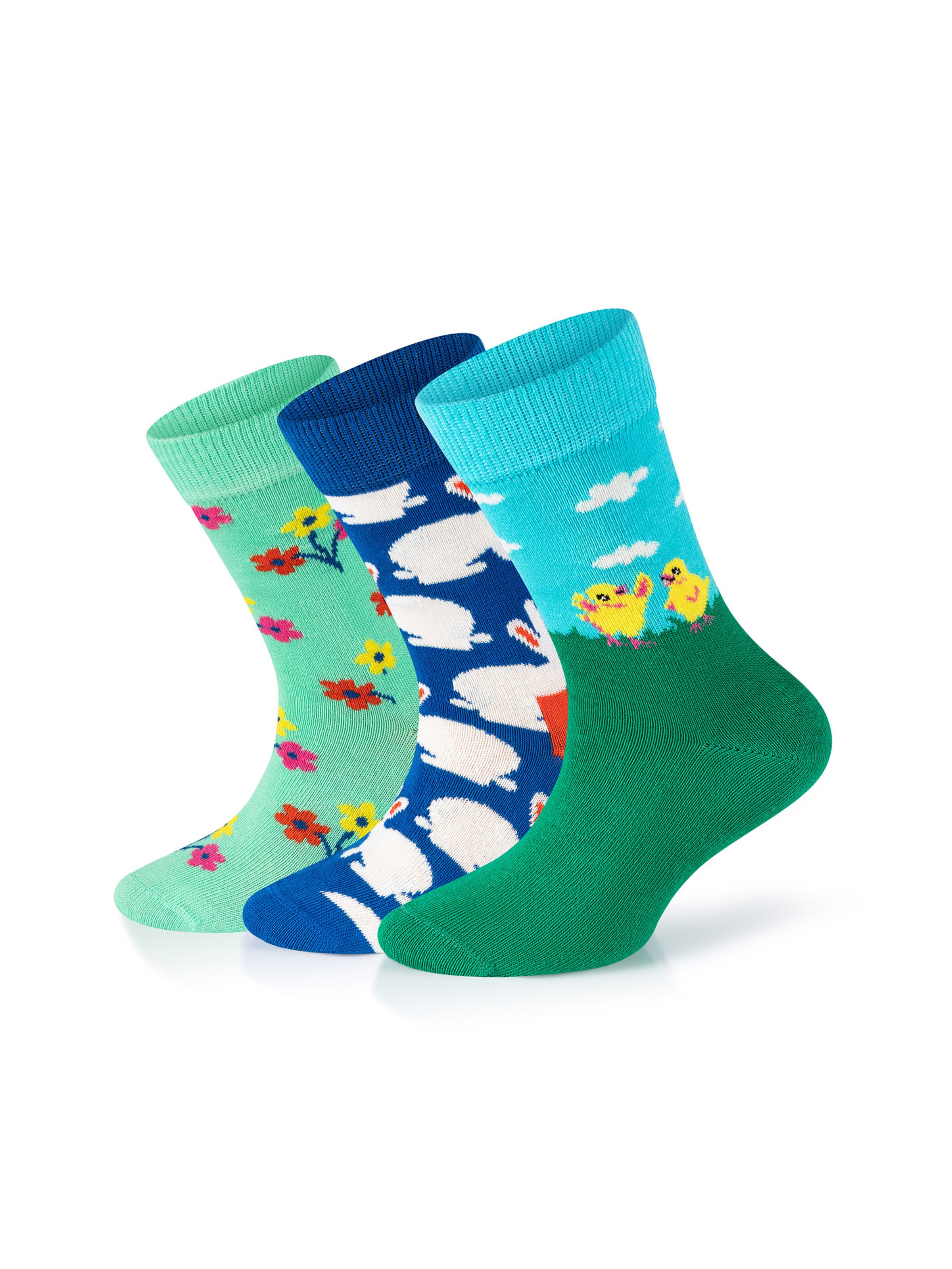 Happy Socks Socks 'Eastern Chicken-Bunny-Bouquet' in Mixed colours: front