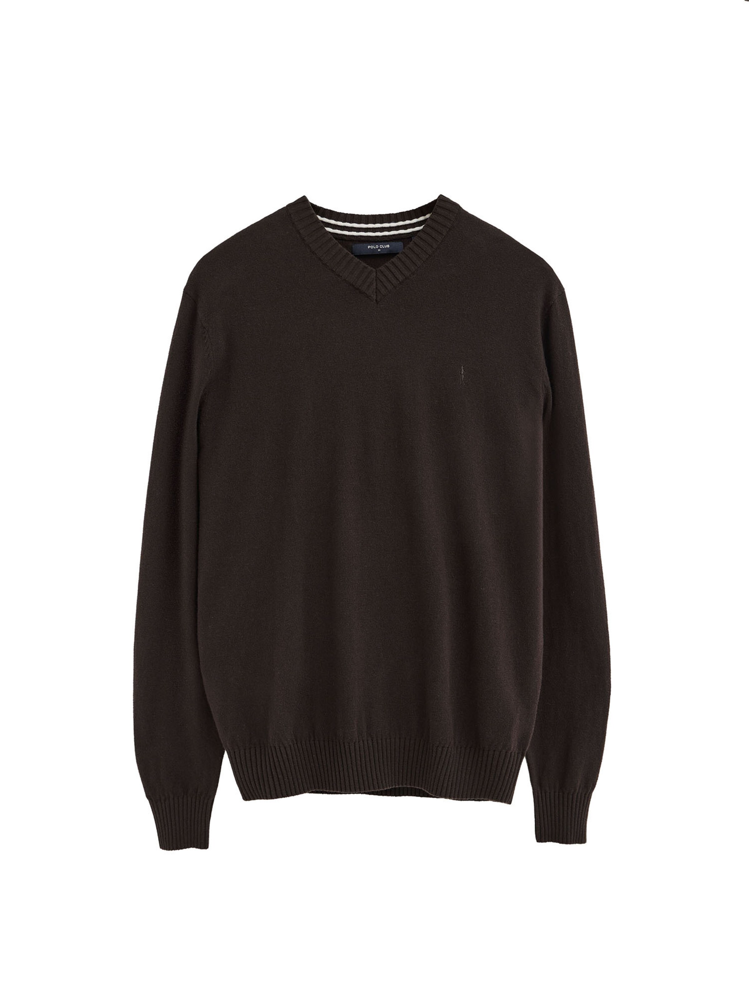 Polo Club Pullover ' RIGBY' in Braun: Vorderseite