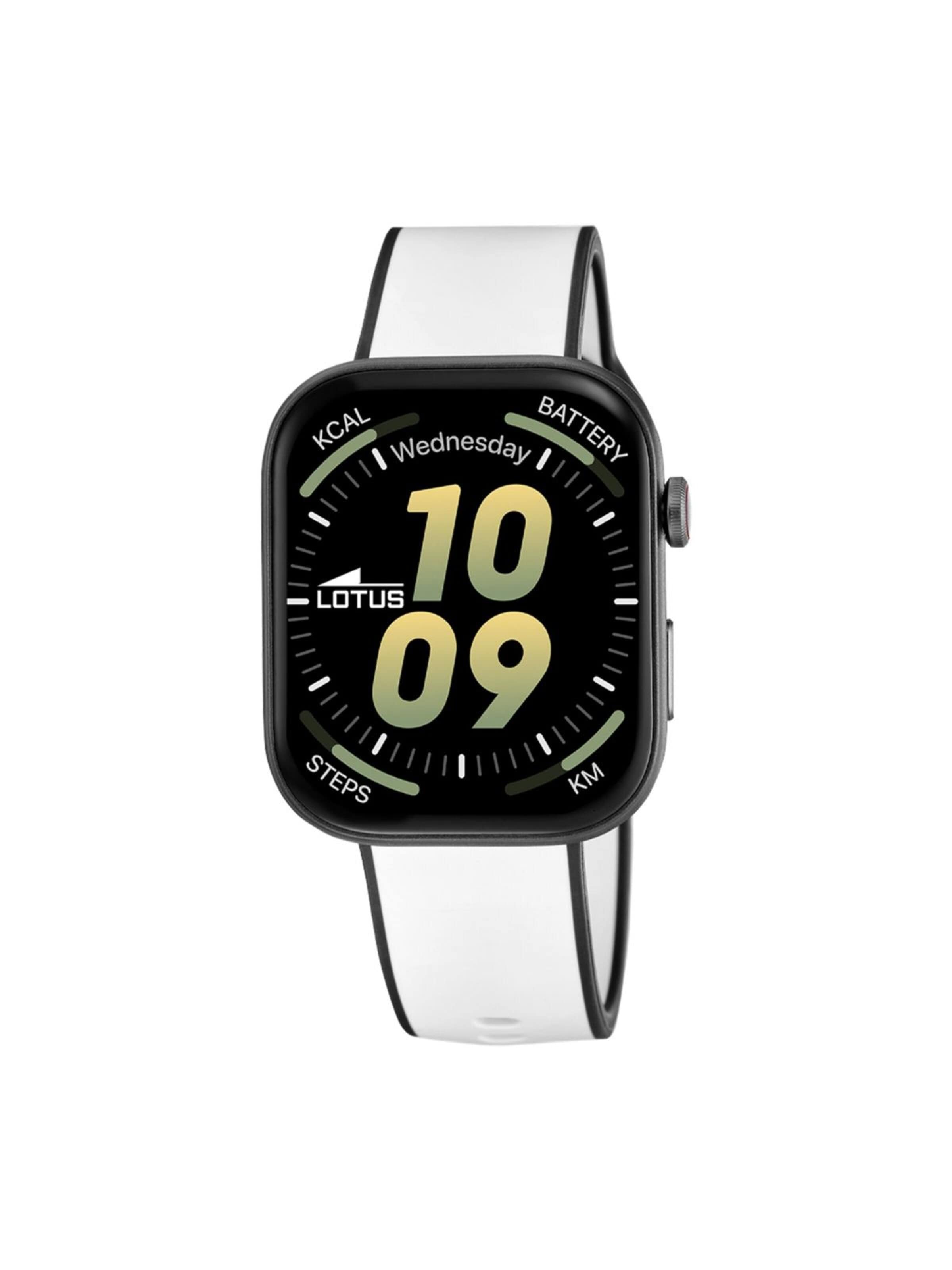 Montre digitale 'Lotus - Smartwatch Smartime Audaz XL - Quartz watch movement - Watch case width: 46.73 mm' Lotus en blanc : devant