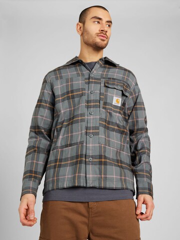 Carhartt WIP Regular Fit Hemd 'Hadley' in Grau: Vorderseite