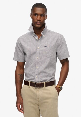 Fit confort Chemise 'City' Superdry en gris : devant
