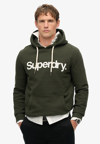 Sweat-shirt Superdry en vert : devant