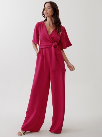 Tussah Jumpsuit 'CARIN ' in Roze