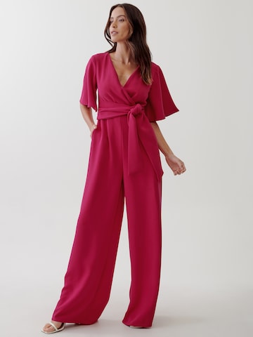 Tussah Jumpsuit 'CARIN ' in Pink